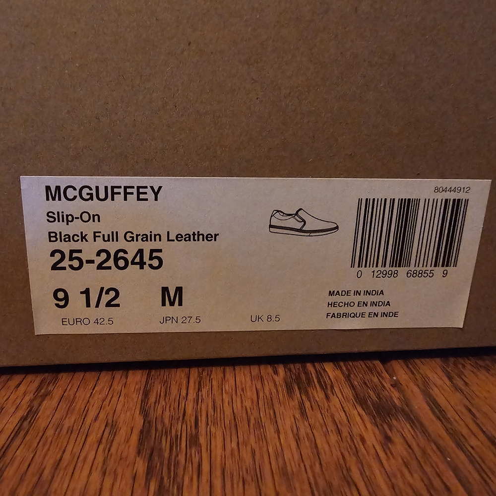Johnston & Murphy McGuffey Black Full Grain Leather Slip-Ons - Picture 7 of 7